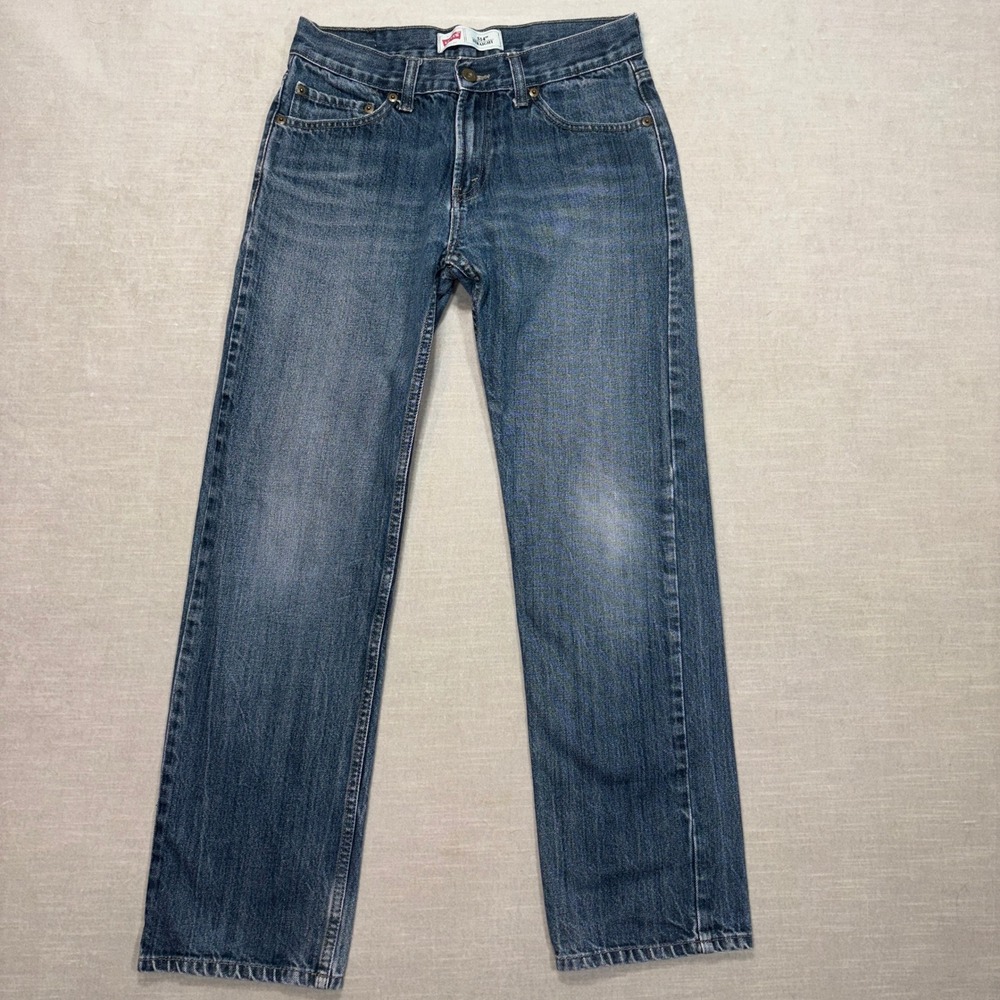 Levi's 514 Straight Fit Jeans Blue Denim Cotton Size 16 W28 L28